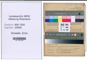 Entnazifizierung Erich Schaefer , geb. 01.07.1909 (Fahrer)