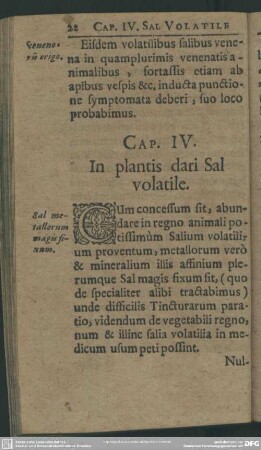 Cap. IV. In plantis dari Sal volatile