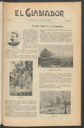 El pintor Malharro y su exposición