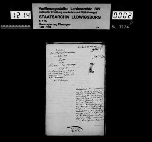 Schuldenwesen der Stiftungspflege bzw. Pfarrgemeinde Unterkochen