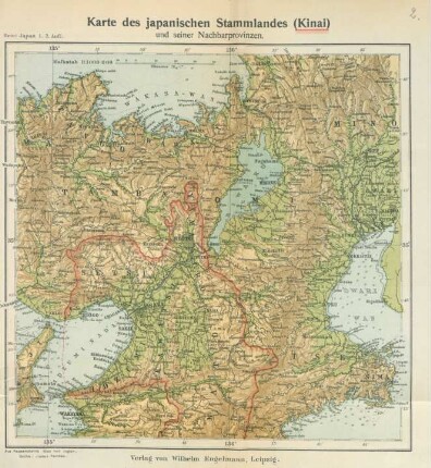 Karte des japanischen Stammlandes (Kinai)