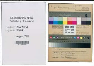 Entnazifizierung Willi Langer , geb. 13.09.1911 (Maurer)