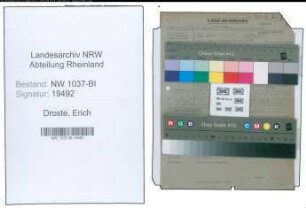 Entnazifizierung Erich Droste , geb. 15.08.1906 (Amtssekretaer)
