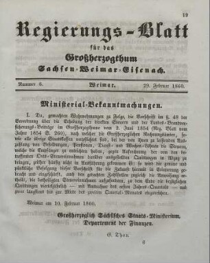 Nr. 6 : 29. Februar 1860