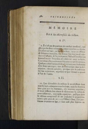 Mémoire sur les skirrosités du rectum.
