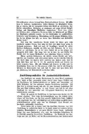 Ausbildungsanstalten für Handarbeitslehrerinnen