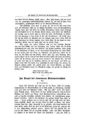 Zur Praxis des elementaren Privatunterrichtes