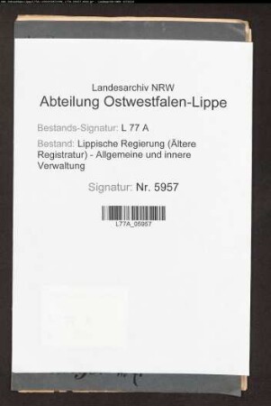 Niederlassung Dr. med. Severins zu Detmold.- Anstellung als Armenarzt zu Lage