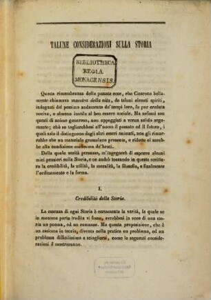 Talune considerazioni sulla storia ...
