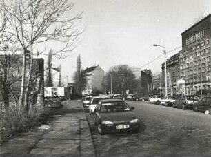 Dresden-Altstadt. Ritzenbergstraße/Schützenplatz. Blick nach Nordwesten gegen Gewerkschaftshaus, Ritzenbergstraße 14