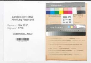 Entnazifizierung Josef Schemmler , geb. 09.12.1905 (Angestellter)