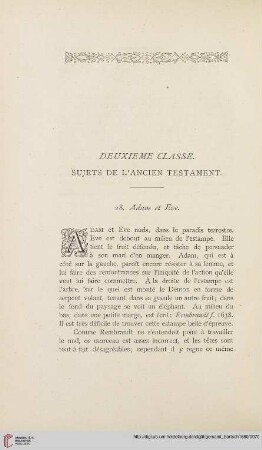 Deuxième classe: Sujets de l'ancien Testament