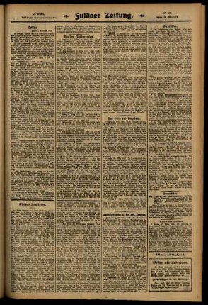 Zweite Ausgabe vom Freitag, den 28. März 1913.