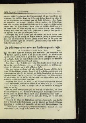 ¬Die¬ Bestrebungen des modernen Anschauungsunterrichts : Schluß