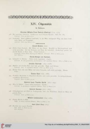 XIV. Ölgemälde (Nr. 318 - 333)