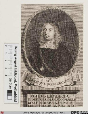Bildnis Peter Lambeck (lat. Lambecius)