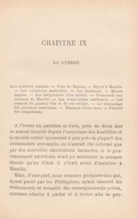 Chapitre IX. La guerre