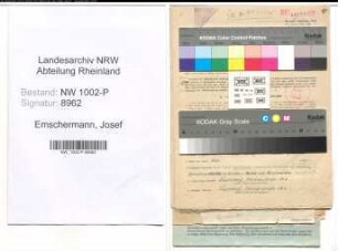 Entnazifizierung Josef Emschermann , geb. 20.03.1891 (Arbeiter)