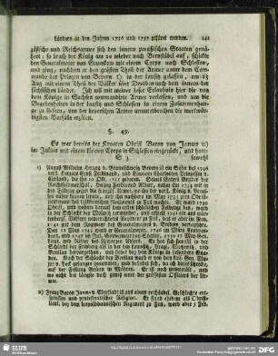 §. 49. [Beschreibung der Aktionen bey Landshut und bey Moys]