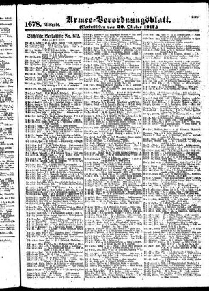 1678. Ausgabe. Samstag, 20. Oktober 1917