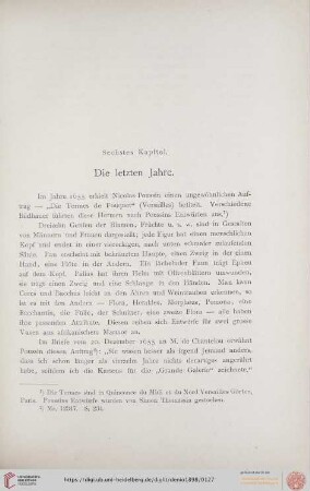 Sechstes Kapitel: Die letzten Jahre
