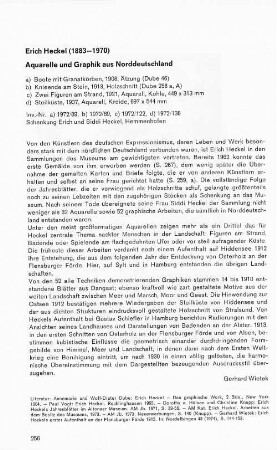 Erich Heckel (1883-1970) Aquarelle und Graphik aus Norddeutschland