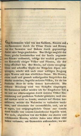 Tacitus Germania. Abht. 2, Übersetzung und Erläuterung