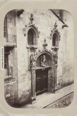 Fassade der 1869 abgebrochenen Kirche Sant Miquel