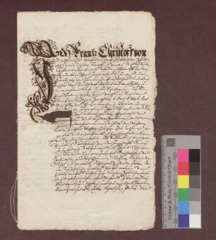 Verkaufsurkunde über ein Erblehngut zu Kirchhofen durch Dorothea von Hohenfürst.