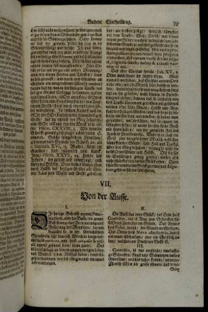 VII. Von der Busse.