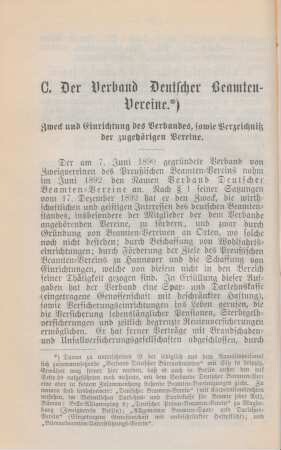 C. Der Verband Deutscher Beamten-Vereine