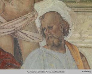 Thronende Madonna mit Kind und Heiligen