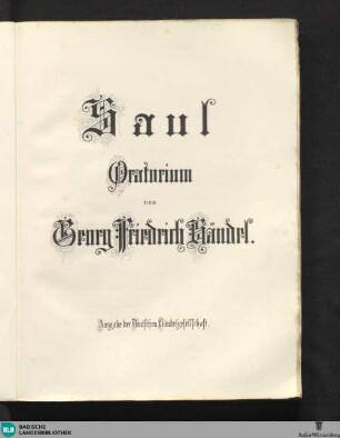 13: Saul : Oratorium