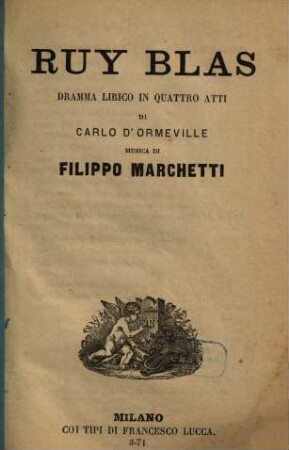 Ruy Blas : dramma lirico in quattro atti