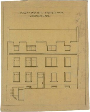 Billing, Hermann; Karlsruhe, Scheffelstr. 62; Haus Bischof - Vorderfassade (Ansicht)