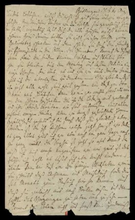 Brief von Dorothea Grimm an Charlotte Amalie Grimm