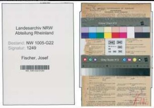 Entnazifizierung Josef Fischer , geb. 12.01.1901 (Geschaeftsfuehrer)