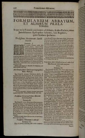 Formularium Abbatum, Et Aliorum Prælatorum.