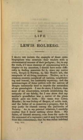 Memoirs of Lewis Holberg
