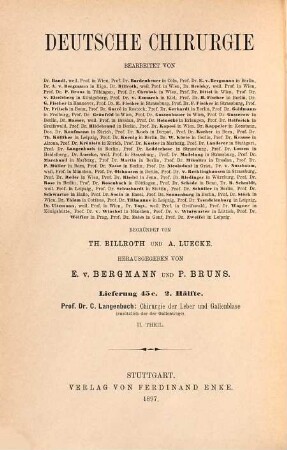 Chirurgie der Leber und Gallenblase , 2.. 2. Theil
