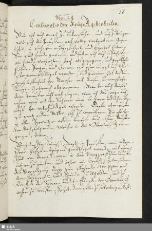 No: 29. Continuatio der Kriegs-Begebenheiten.