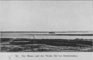 Zusammenfluss der Nile : Der Zusammenfluss des Blauen und des Weißen Nils in Omdurman