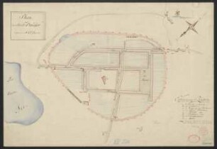 Plan von der Stadt Brüssow