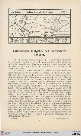Literarische Ratgeber des Kunstwarts für 1902, [1]