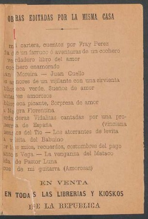 Obras editadas por la misma casa