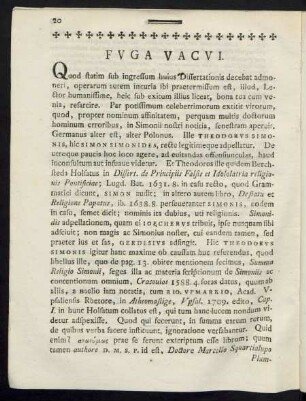 Fuga Vacui