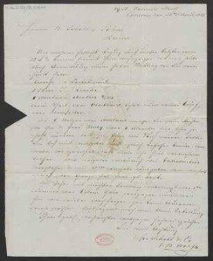 Brief an B. Schott's Söhne : 26.04.1851