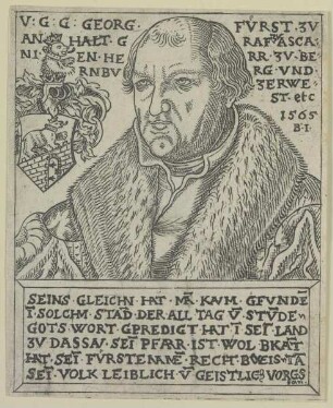 Bildnis des Georg Fürst zu Anhalt