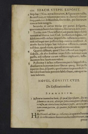 Novel. Constit. CVIII. - CXXX.