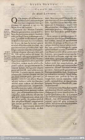 CAPUT III. De Mundi LATIONE.